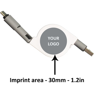 Type-C 2-in-1 USB Retractable Logo Position
